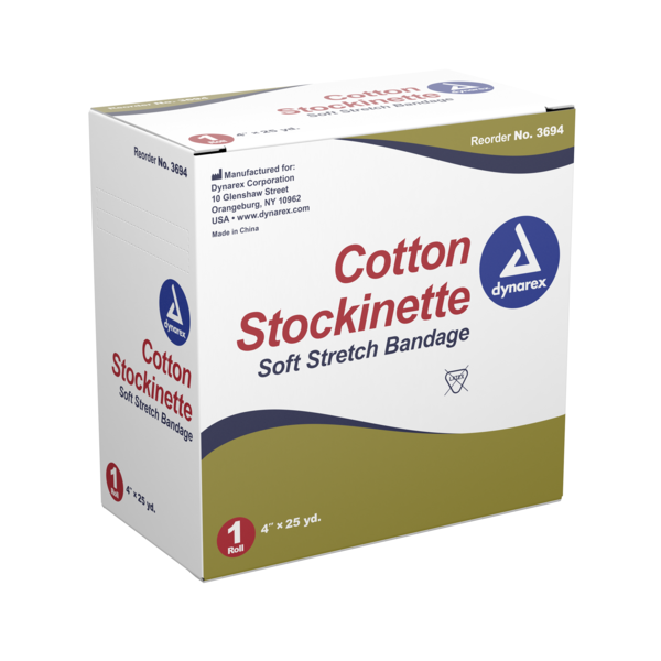 Dynarex Cotton Stockinette 4" x 25 yds 3694